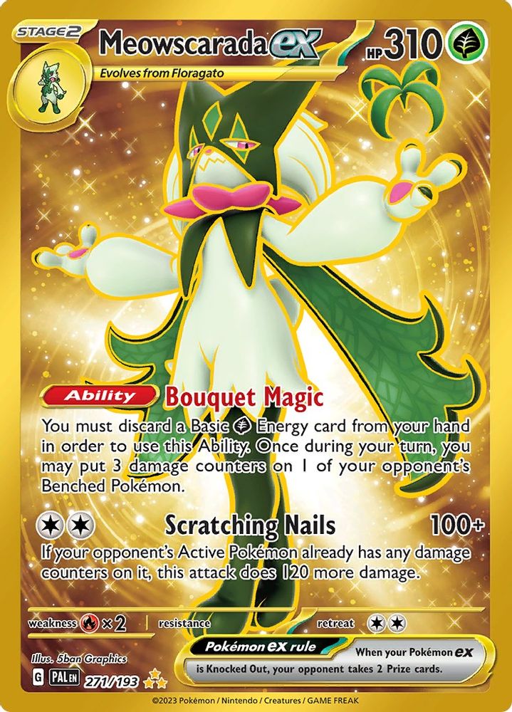 Meowscarada ex 271/193  - Holofoil SV02 Paldea Evolved - Hyper Rare