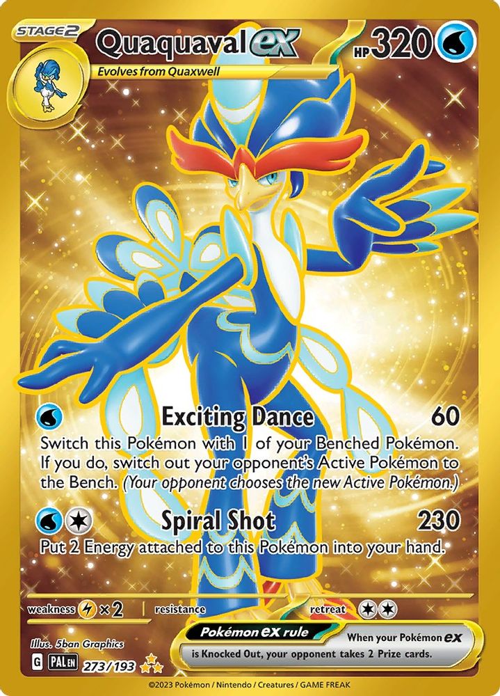 Quaquaval ex 273/193  - Holofoil SV02 Paldea Evolved - Hyper Rare