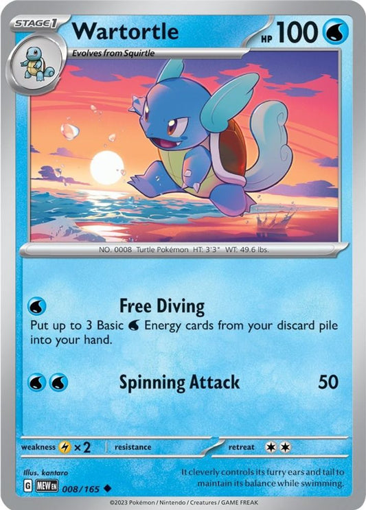 Wartortle 008/165  SV Scarlet & Violet 151 - Uncommon