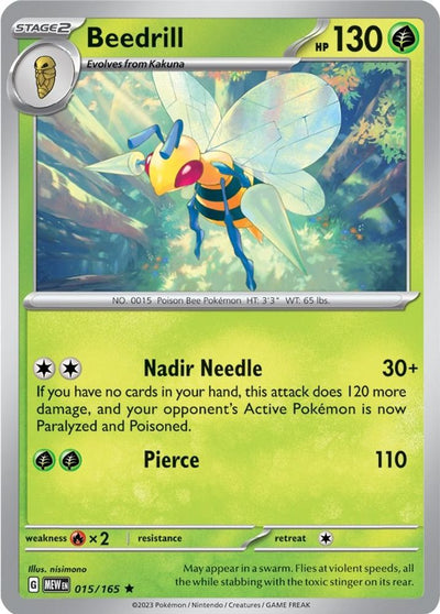 Beedrill 015 - Reverse Holofoil SV Scarlet & Violet 151 - Rare