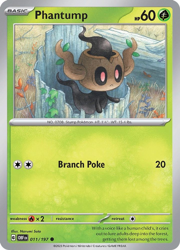 Phantump 011  SV03 Obsidian Flames - Common