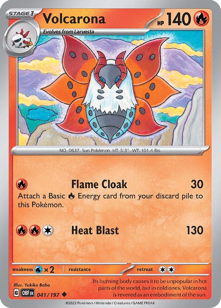 Volcarona 041  SV03 Obsidian Flames - Uncommon
