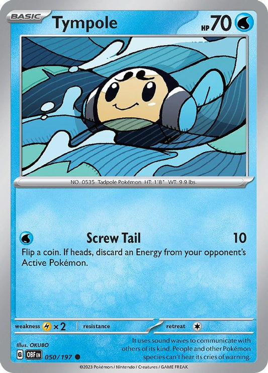 Tympole 050  - Reverse Holofoil SV03 Obsidian Flames - Common