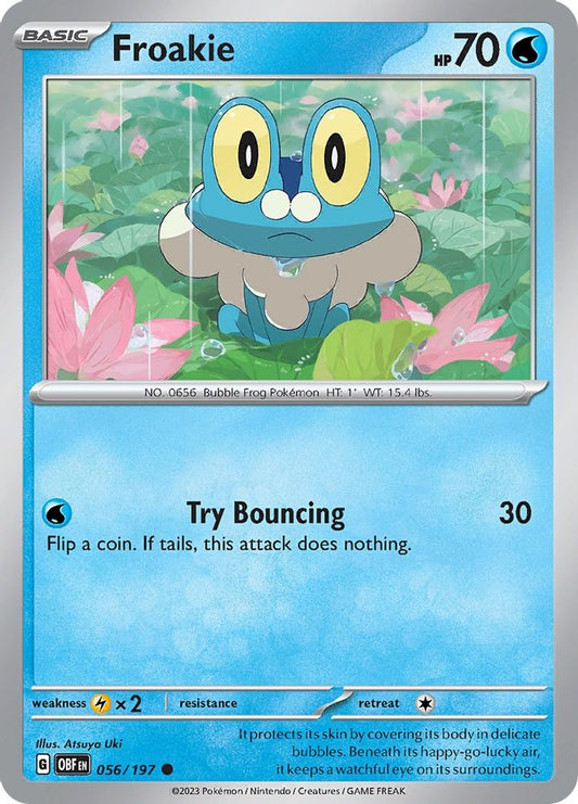 Froakie 056  - Reverse Holofoil SV03 Obsidian Flames - Common