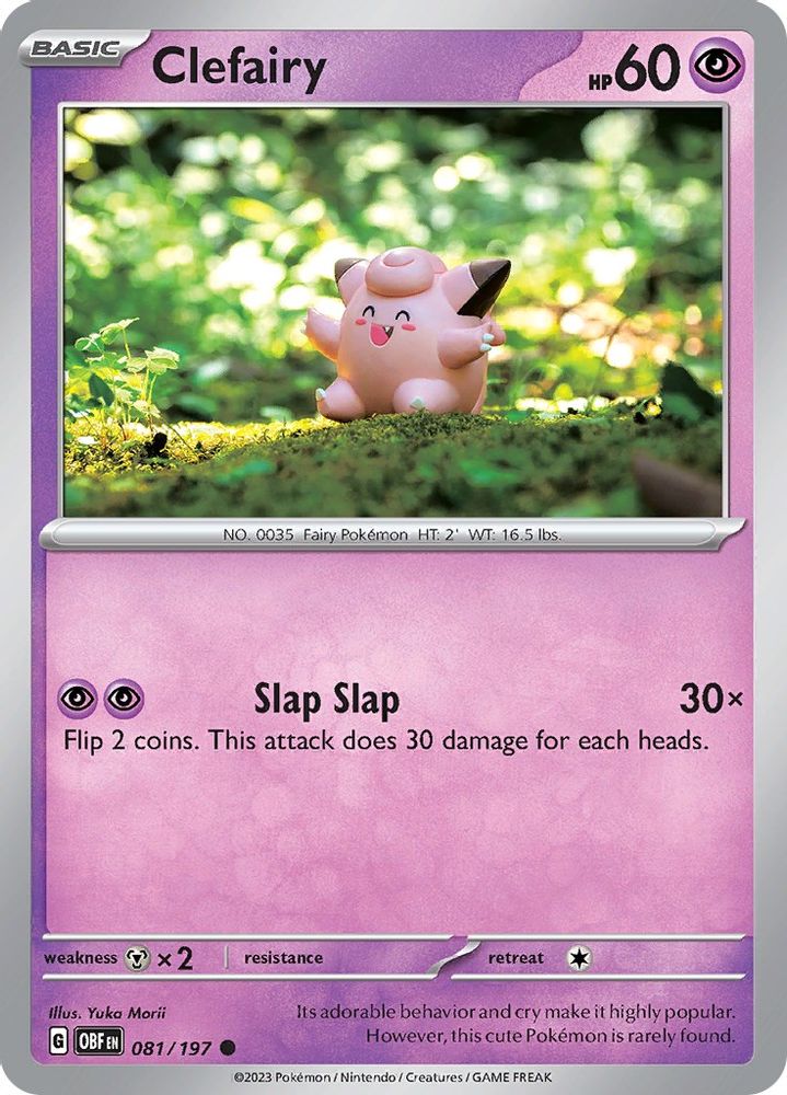 Clefairy 081  - Reverse Holofoil SV03 Obsidian Flames - Common