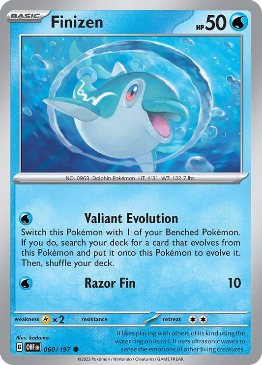 Finizen 60/197 060/197  - Reverse Holofoil SV03 Obsidian Flames - Common