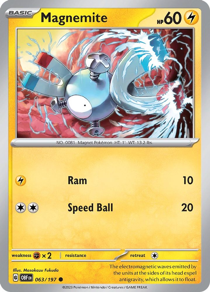 Magnemite 063  SV03 Obsidian Flames - Common
