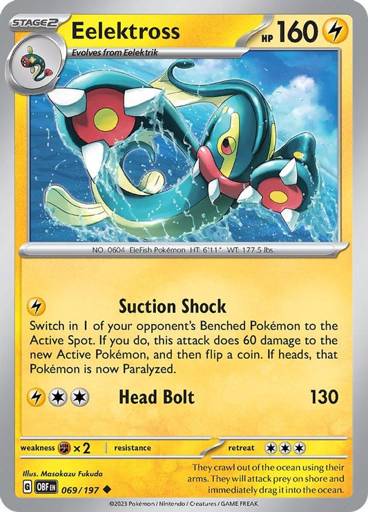 Eelektross 069  - Reverse Holofoil SV03 Obsidian Flames - Uncommon