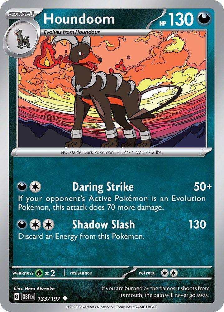 Houndoom 133  SV03 Obsidian Flames - Uncommon
