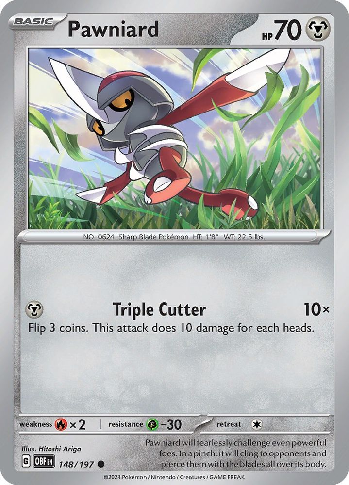 Pawniard 148  - Reverse Holofoil SV03 Obsidian Flames - Common