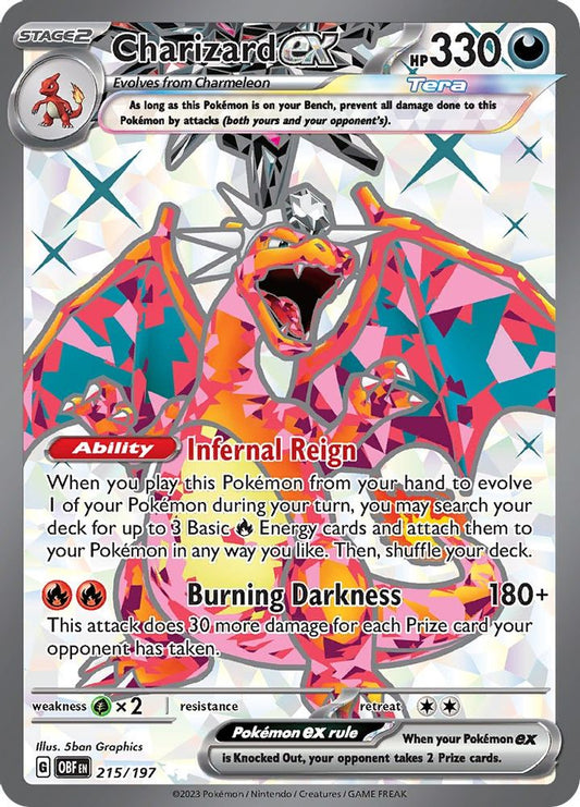 Charizard ex 215/197  - Holofoil SV03 Obsidian Flames - Ultra Rare