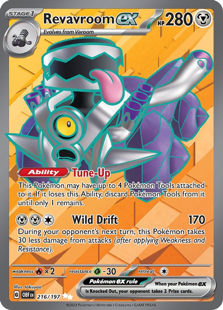 Revavroom ex 216/197  - Holofoil SV03 Obsidian Flames - Ultra Rare