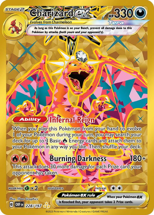 Charizard ex 228/197  - Holofoil SV03 Obsidian Flames - Hyper Rare