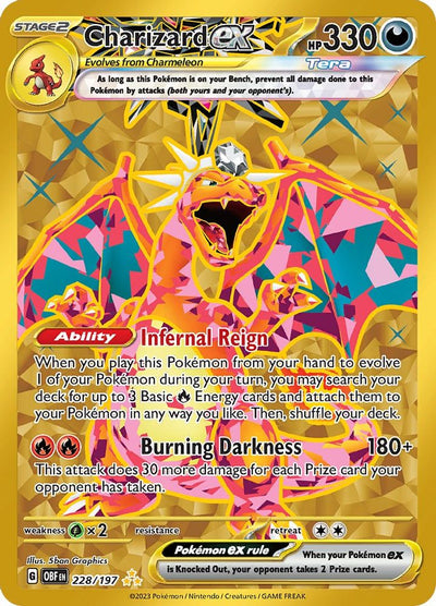 Charizard ex 228/197  - Holofoil SV03 Obsidian Flames - Hyper Rare