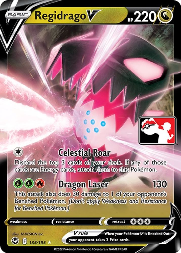 Regidrago V 135  - Holofoil Prize Pack Series Cards - Ultra Rare