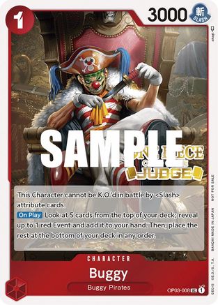 Buggy (Judge Pack Vol. 2) (OP03-008) - One Piece Promotion Cards Foil