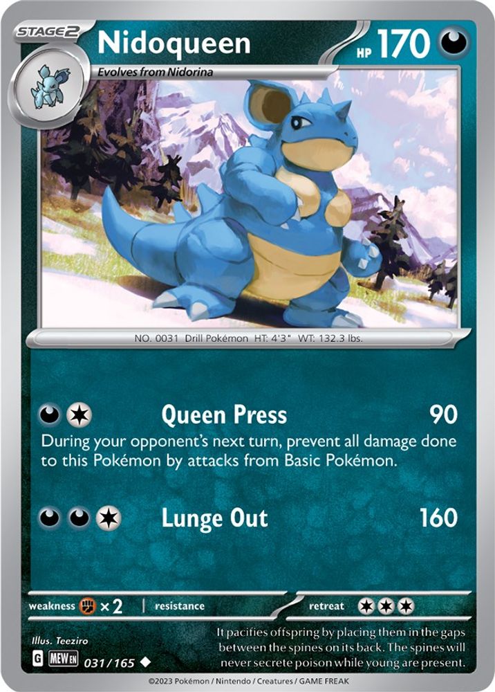 Nidoqueen 031  SV Scarlet & Violet 151 - Uncommon