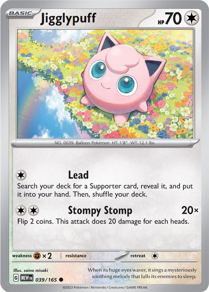 Jigglypuff 039  SV Scarlet & Violet 151 - Common