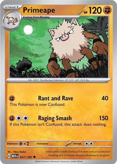 Primeape 057  SV Scarlet & Violet 151 - Uncommon