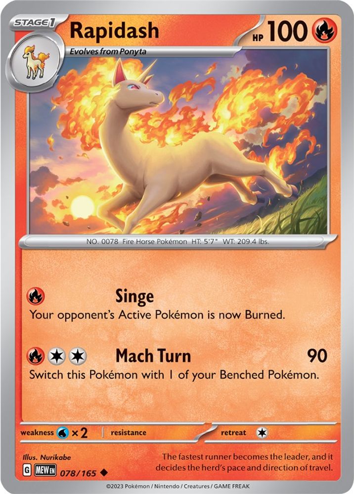 Rapidash 078  SV Scarlet & Violet 151 - Uncommon