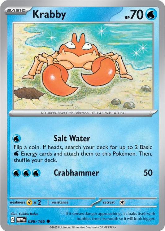Krabby 098  SV Scarlet & Violet 151 - Common