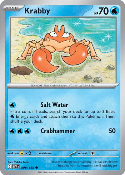 Krabby 098  SV Scarlet & Violet 151 - Common