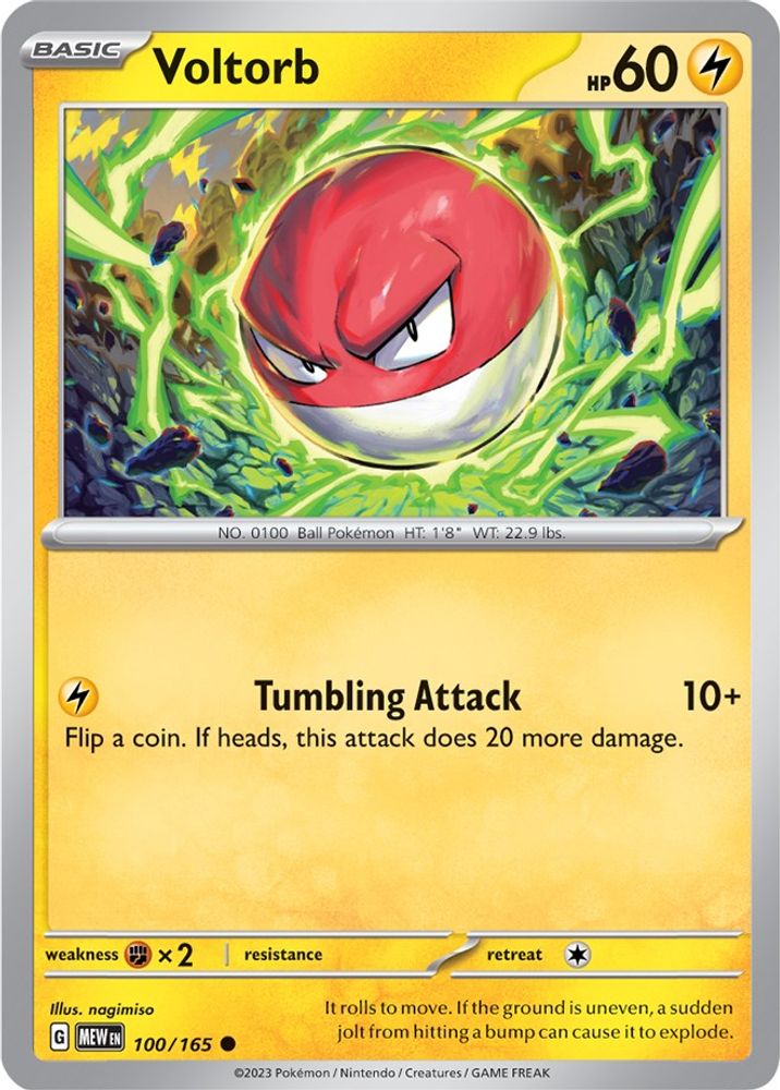 Voltorb 100  - Reverse Holofoil SV Scarlet & Violet 151 - Common