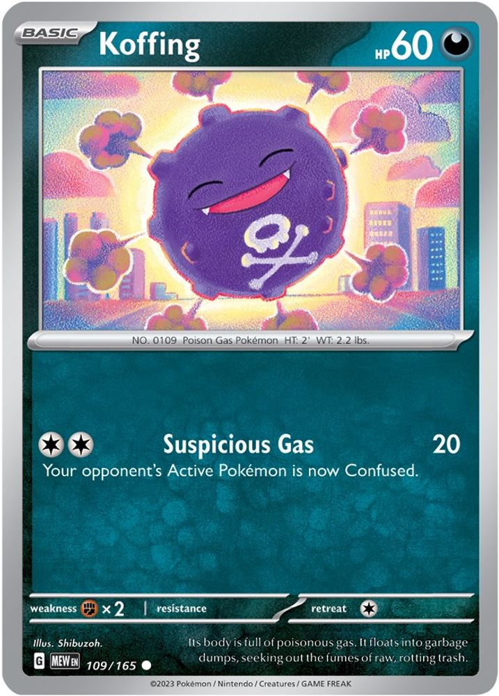 Koffing 109  - Reverse Holofoil SV Scarlet & Violet 151 - Common