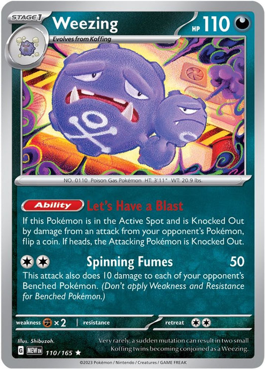 Weezing 110  - Reverse Holofoil SV Scarlet & Violet 151 - Rare