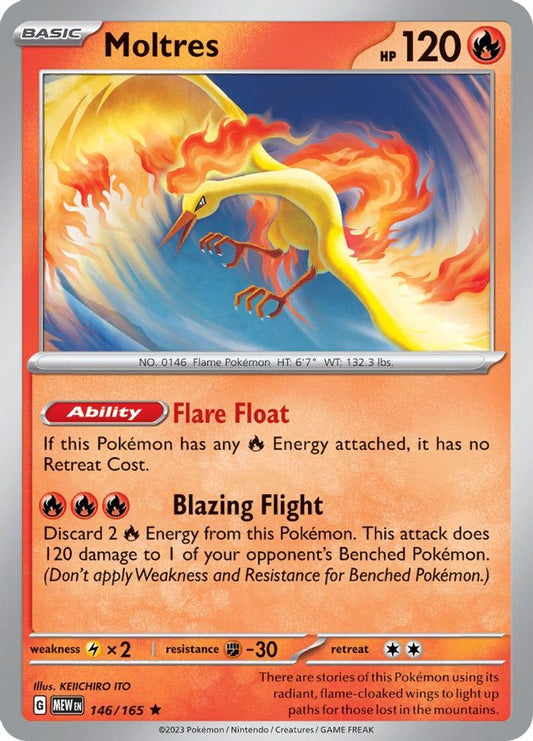 Moltres 146  - Holofoil SV Scarlet & Violet 151 - Rare