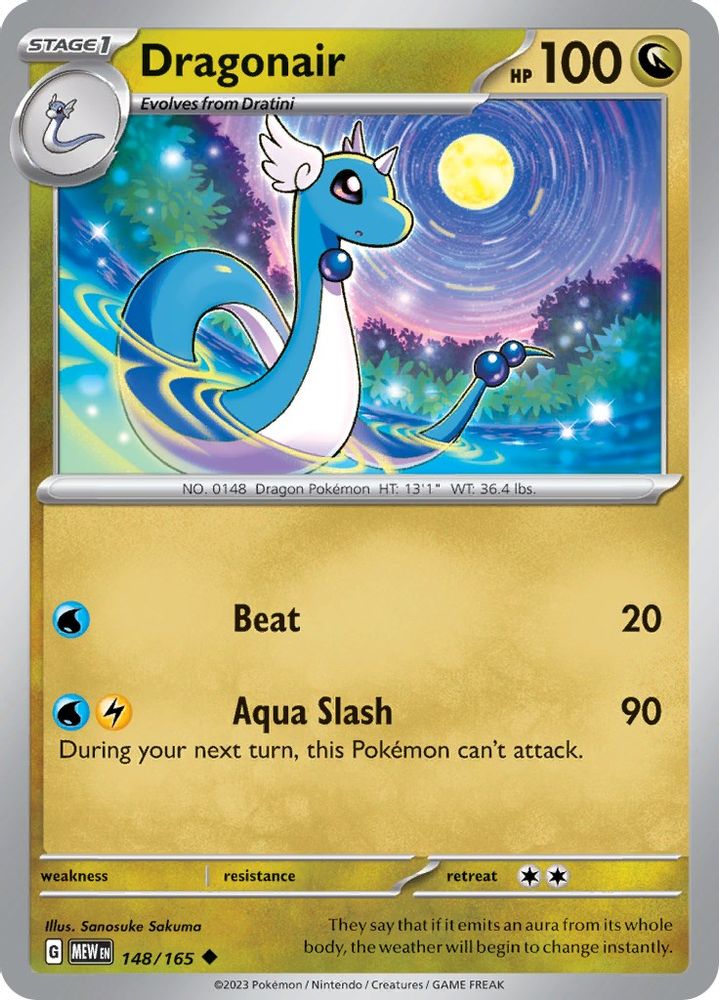 Dragonair 148/165  - Reverse Holofoil SV Scarlet & Violet 151 - Uncommon