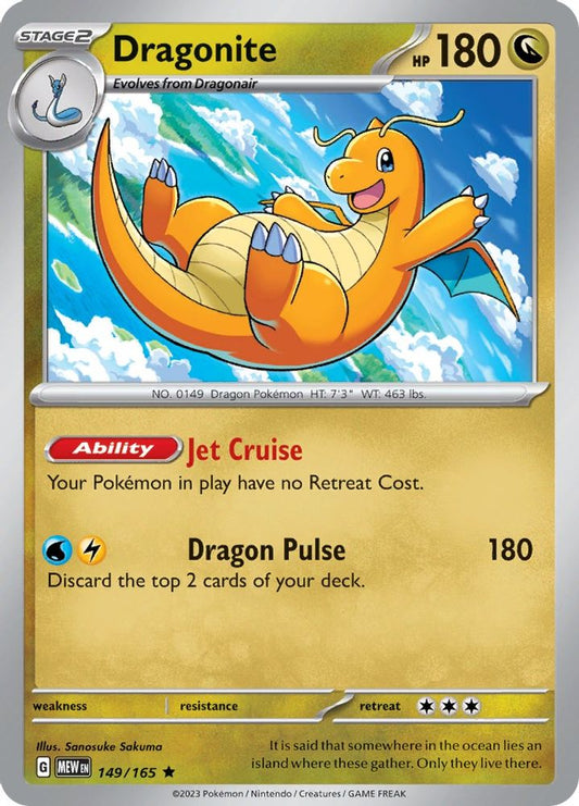 Dragonite 149  - Reverse Holofoil SV Scarlet & Violet 151 - Rare