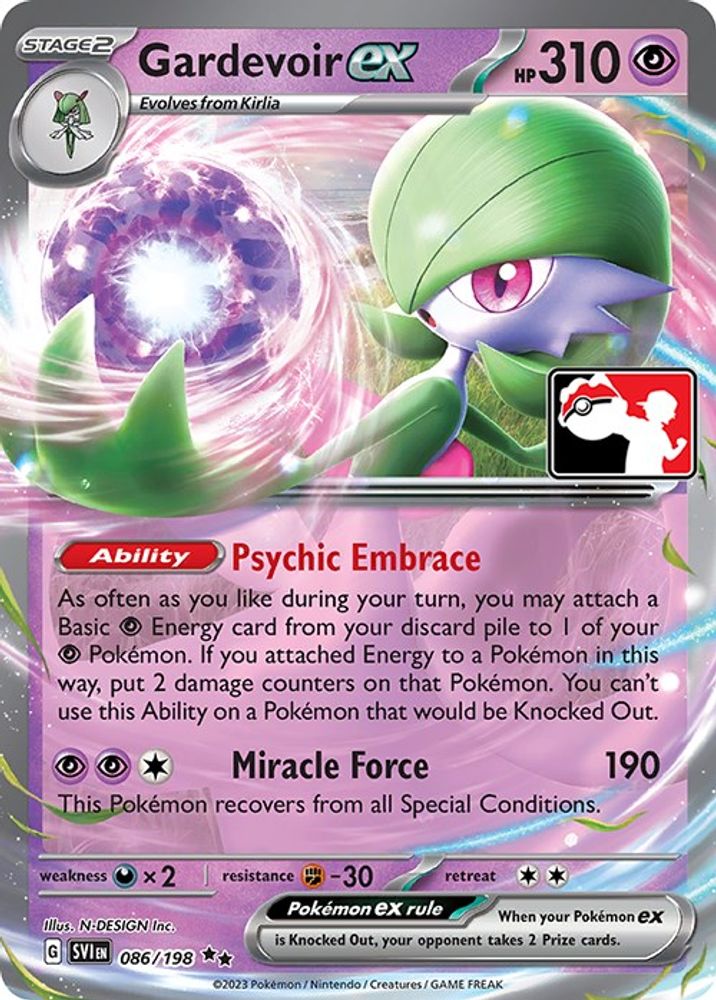 Gardevoir ex 086  - Holofoil Prize Pack Series Cards - Ultra Rare