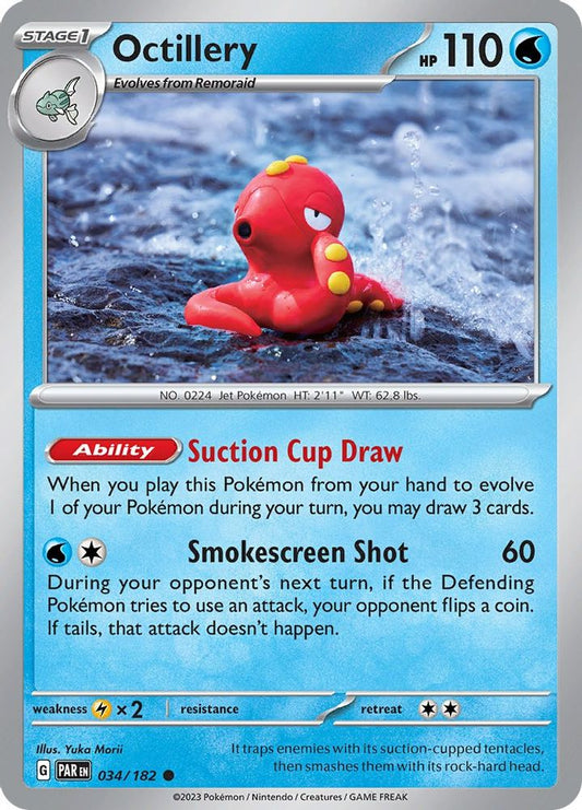 Octillery 034  - Reverse Holofoil SV04 Paradox Rift - Common