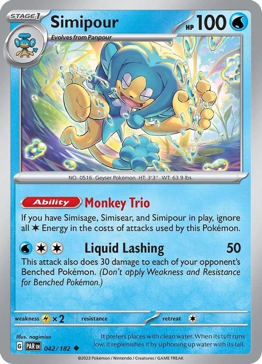 Simipour 042  - Reverse Holofoil SV04 Paradox Rift - Uncommon