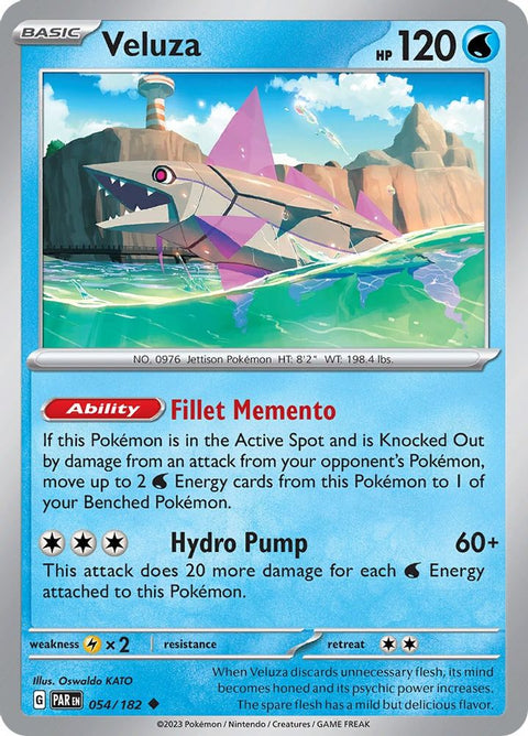 Veluza 054/182  - Reverse Holofoil SV04 Paradox Rift - Uncommon