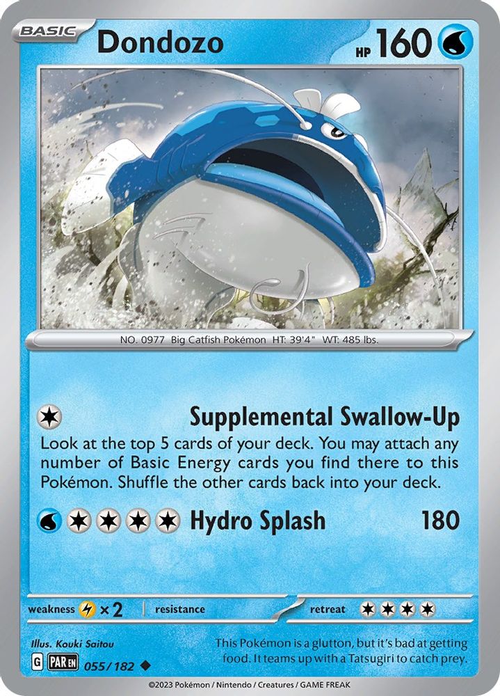 Dondozo 055  - Reverse Holofoil SV04 Paradox Rift - Uncommon