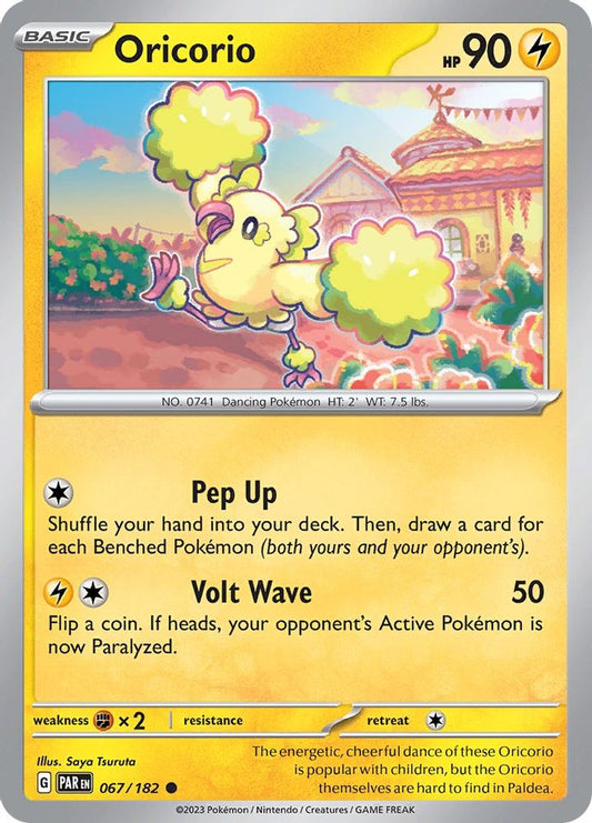 Oricorio 067  - Reverse Holofoil SV04 Paradox Rift - Common