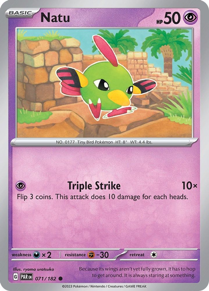 Natu 071  - Reverse Holofoil SV04 Paradox Rift - Common