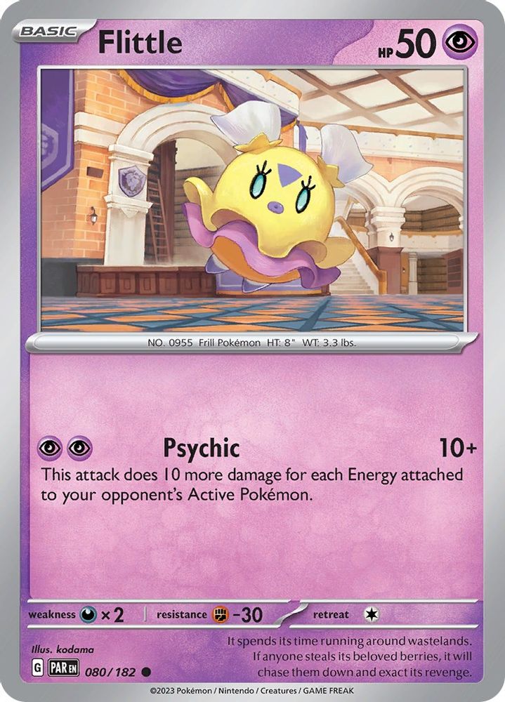 Flittle 080/182  - Reverse Holofoil SV04 Paradox Rift - Common