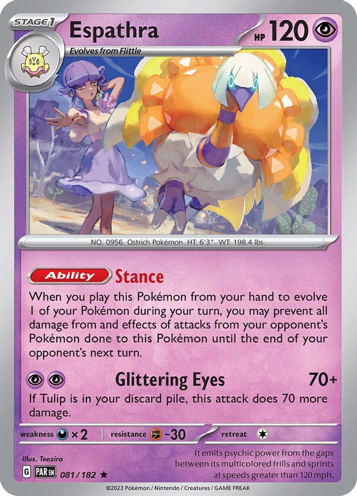 Espathra 081/182  - Holofoil SV04 Paradox Rift - Rare