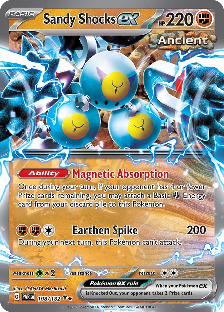 Sandy Shocks ex 108/182  - Holofoil SV04 Paradox Rift - Double Rare