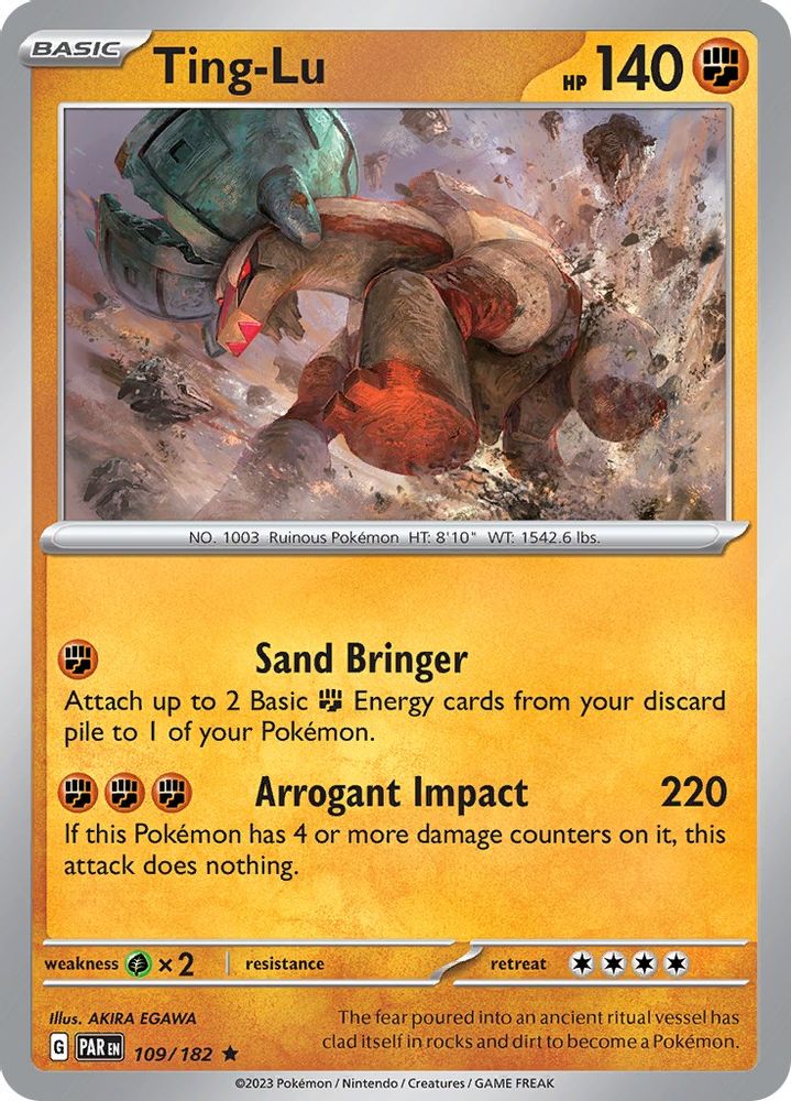 Ting-Lu 109  - Holofoil SV04 Paradox Rift - Rare