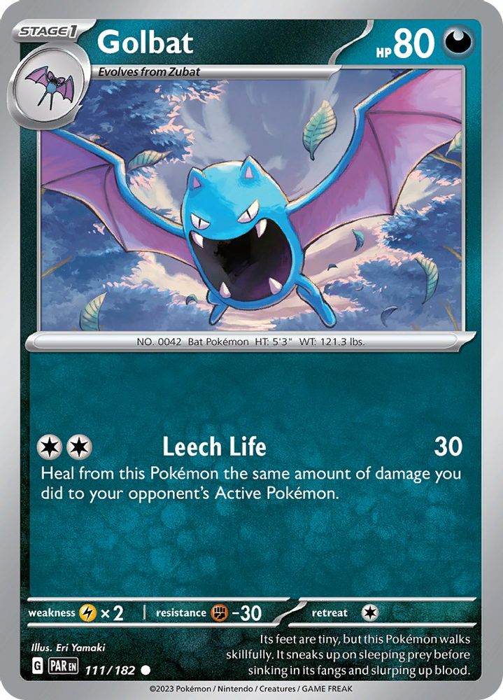 Golbat 111  - Reverse Holofoil SV04 Paradox Rift - Common