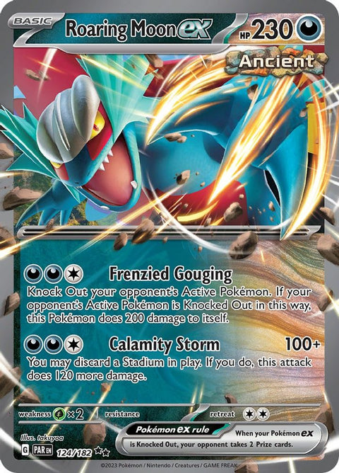 Roaring Moon ex 124  - Holofoil SV04 Paradox Rift - Double Rare