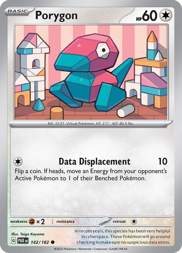 Porygon 142  - Reverse Holofoil SV04 Paradox Rift - Common