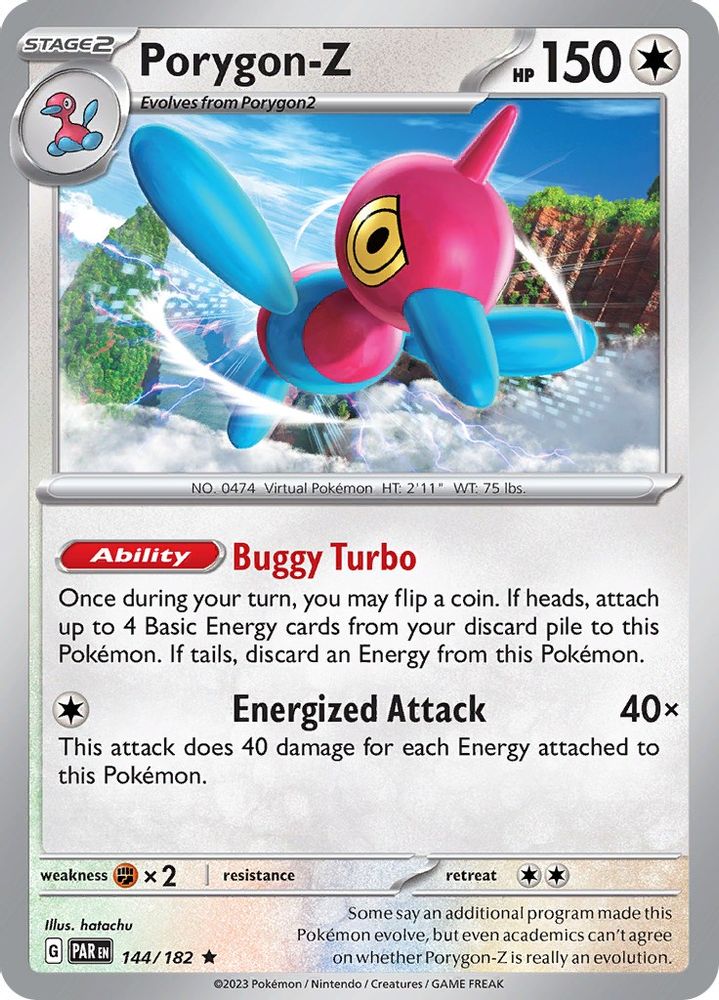Porygon-Z 144  - Holofoil SV04 Paradox Rift - Rare