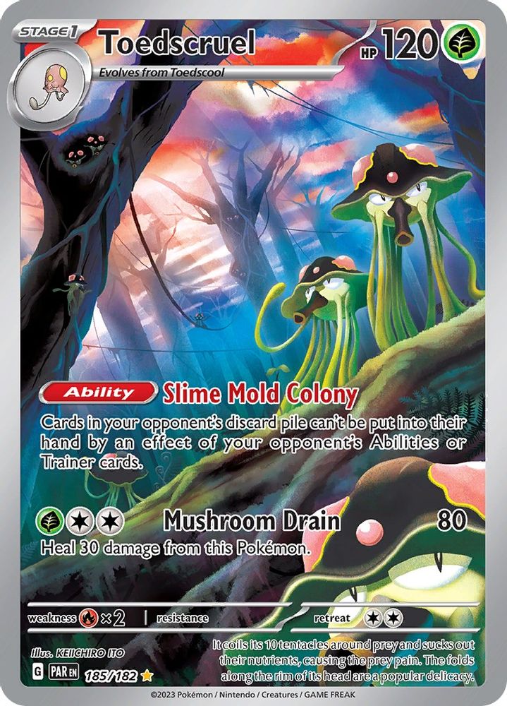 Toedscruel 185/182  - Holofoil SV04 Paradox Rift - Illustration Rare