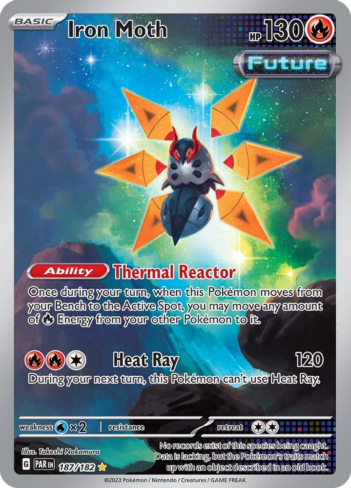 Iron Moth 187/182  - Holofoil SV04 Paradox Rift - Illustration Rare