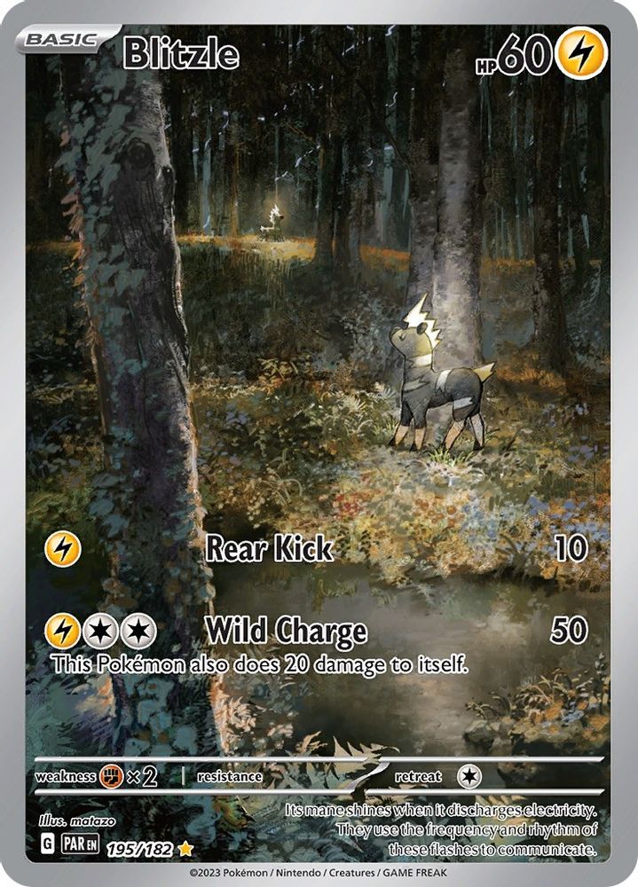 Blitzle 195/182  - Holofoil SV04 Paradox Rift - Illustration Rare